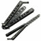 Butterfly knife trainer, Balisong Trainer Toy Folding Comb with Stainless Steel Unsharpened Blade 100% Safe practice butterfly knife for Martial Arts Practice, Flipping Tricks, and CS Lovers