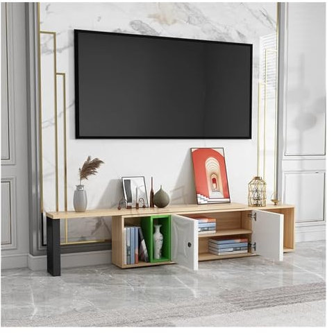 Soporte de TV nórdico de lujo con consola de chimenea para sala de estar y dormitorio, Linmeas753 (100 x 20 x 40 cm)