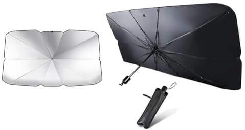 Sonnenschutz Auto Frontscheibe für Dodge Ram 1500 2500 Journey Nitro Ram 1500 2000-2024 2025, Car Umbrella Sun Shade Cover, Tragbarer Sonnenschutz, Frontscheibenabdeckung Innen