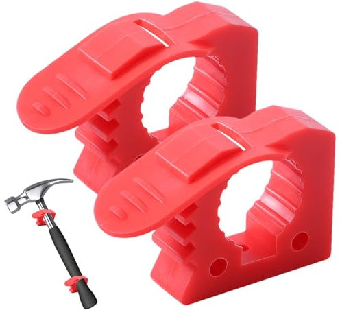 Rod Clamp - Axe Holder Clamp, Fire Extinguisher Holder, Offroad Tool Grip | Adjustable Double Rubber Clamp Mounting Kit, Shovel and Axe Holder for 1.2 to 1.6 Inch Diameter Handles