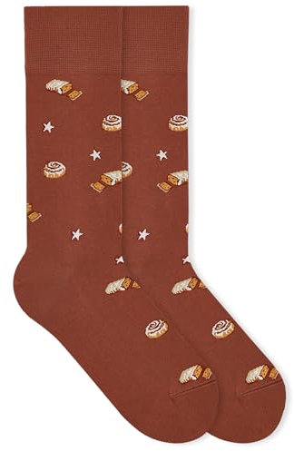 von Jungfeld - 1er Set Motiv Socken mit Cinnamon Rolls Icon - Bunte Socken in Gr.43-46