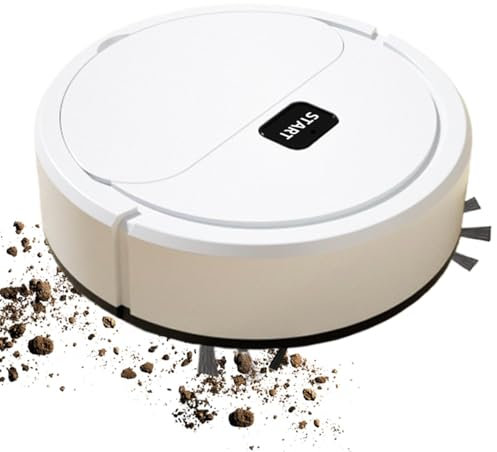 Aspiradora De Succión Fuerte: Aspiradoras con Detección Precisa De Obstáculos, Limpieza con Robot Aspirador De Alfombras | Aspirador De Piso Robot Sin Esfuerzo, Pequeño Aspirador Robótico Automático