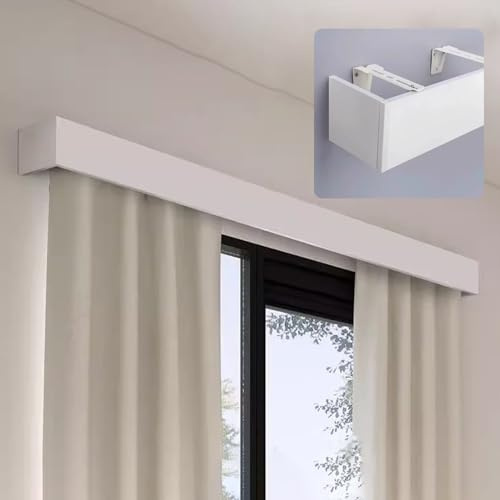 Extra lange Fenster-Abdeckung für Gardinenstange, Wandhalterung, 210 cm