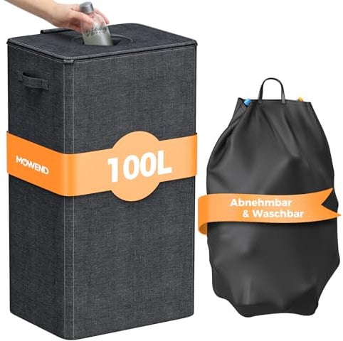 Mowend 1 Stück 100L Pfandflaschen Sammelbehälter mit Großen Waschbaren Beuteln, Pfandflaschen behälter für leere Flaschen und Altglas, Flaschenbeutel für die Küche im Lagerraum