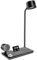 Suprills 4 in 1 Wireless iPhone Charger LED Desk lamp,Bedside Table Lamp with Bluetooth Speaker for Music & Clock Alarm, Touch Control, Adjustable Gooseneck, Dimmable Eye-Caring LED Light (Black)