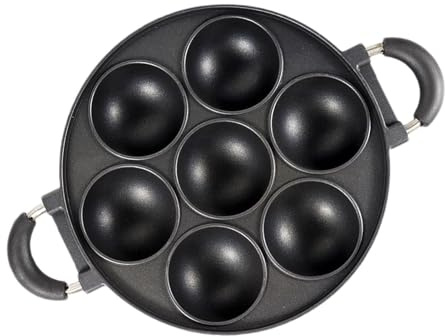 Cast Iron Cookie Pan - Cast Iron Fried Egg Ban | 7 Hunt Muffin Pan Cooker, No Baking Tool, Cake Pan, Cornbread, Mag