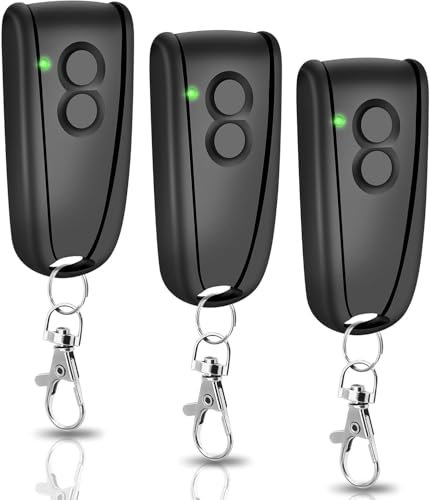 Wvoillty 433,92 MHz Telecommande Porte Garage, 2 Boutons Telecommande Portail, Compatible Avec Ecostar RSC2, RSE2 Telecommande, Compatible Avec Liftronic 500, 700, 800 Porte de Garage(3 Piece)