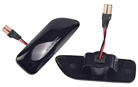 Huhpa Dynamische gelbe Seitenmarkierungs-Blinker-Blinkerleuchte 30722641 3072264 Passend for Volvo XC90 S80 XC70 V70 S60 2001–2009(Dynamic Smoked Black)