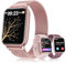 Loekneue New Smartwatch Donna con Chiamate Bluetooth 5.3 1.83 Orologio con del Sonno del Monitor Della Frequenza Cardiaca SpO2 Ciclo Mestruale IP68 Fitness Pedometro Android IOS (Rosa)