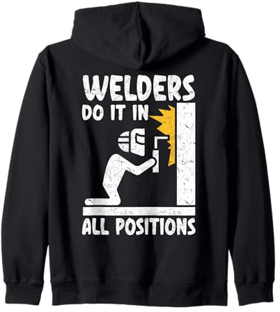 Welding for Men Metal Worker Funny Graphic Welder Zip Hoodie