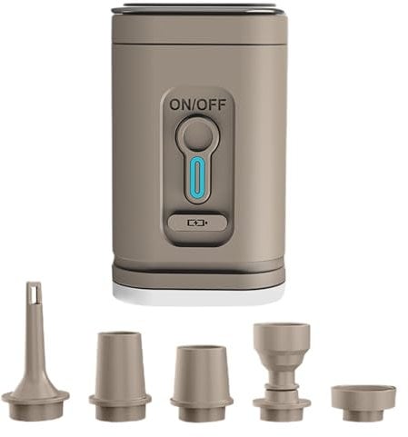 Gonfleur sans fil, pompe à air électrique, compresseur d'air portable rechargeable de type C avec lumière de camping pour matelas, canapés, anneaux de natation, sacs sous vide, 200 L/min, 1200 mAh, 1