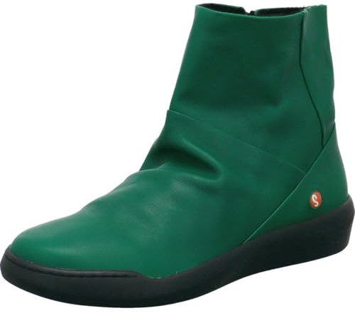 Softinos Bler Damen Stiefelette aus griffigem Echtleder in Grün mit Reißverschluss. grün Gr. 40