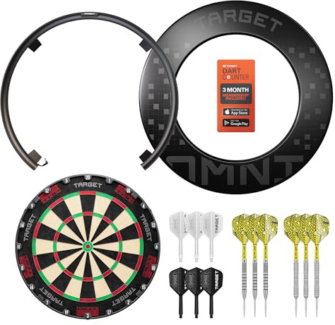Target Darts Omni Dart Board Auto Scoring Camera System Surround LED Light | Automatic Scorer, Magnetic, Dartboard Ring Lighting, Record Dart Score, Fits all Dartboard | Also with Ultimate Home Bundle