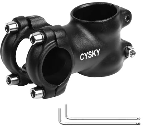CYSKY 25,4 Fahrrad Vorbau 32mm 45mm 7 Grad MTB Vorbau Kurzer Lenkervorbau für Mountainbike, Rennrad, MTB, BMX, Gravel, Radfahren (25,4 x 45mm)