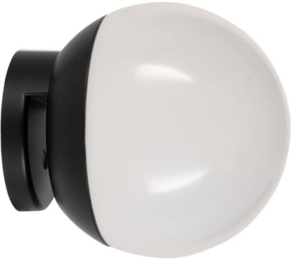 EGLO LED Spiegelleuchte Cerveteri-E, Lampe Spiegel Badezimmer, Spiegellampe zum Aufstecken, Kunststoff in Schwarz und Weiß, neutralweiß, IP44