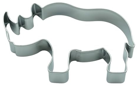 BekkiB - Ausstecher Nashorn - Ausstechform Maße 7,8 x 4,8 cm - Wildtier-Ausstecher aus Edelstahl ist spülmaschinengeeignet - 998747