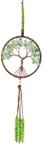 ZHAOYCSH Suspension Arbre de Vie en Cristal pour Voiture et Maison - Ornement Zen à Suspendre pour Rétroviseur, Fenêtre ou Jardin | Symbole de Chance, Méditation | Décoration Murale Élégante,Vert