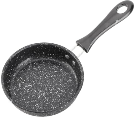 Fictory Padella antiaderente in pietra Maifan, padella multifunzione per frittata e bistecca, facile da pulire, 12 cm, compatibile con fornelli a induzione e a gas, design comodo con manico