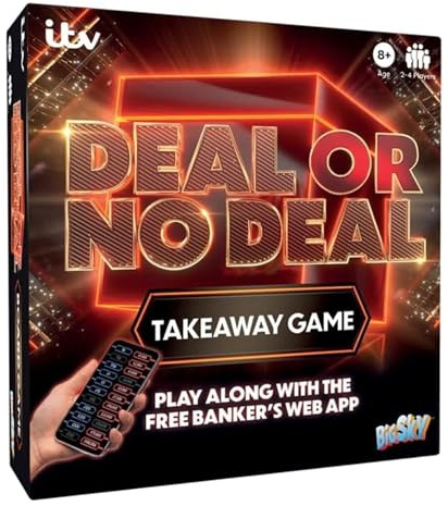 SELECT TRADER Deal or No Deal Game - Official TV Show Board Game for Families - Interactive Strategy Party Game - Includes Red Boxes & Banker Phone - Great Gift for Kids & Game Night