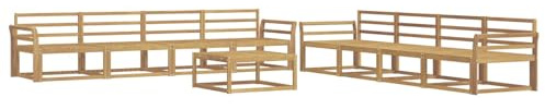 vidaXL Outdoor-Sofagarnitur 9 pcs Weiß 79 x 79 x 37 cm, Garten-Sofa Set, modulare Lounge für draussen, wetterfestes Mobiliar, robuster Pool-Bereich
