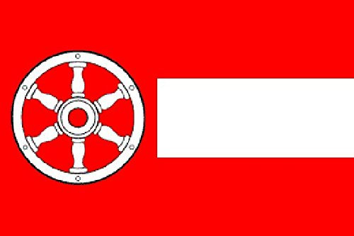 U24 Aufkleber Erfurt Flagge Fahne 18 x 12 cm Autoaufkleber Sticker