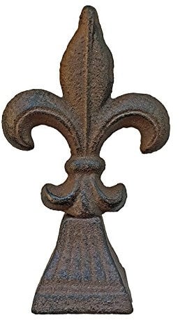 La Grande Prairie Fleurs de Lys en Fonte 7x4x12cm