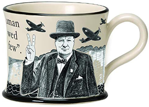 Winston Churchill Never in The Field Pottery Mug in Gift Box
