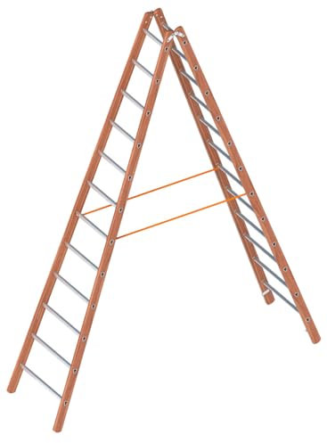 Layher Verbundstehleiter 12 Sprossen / 350 cm Leiter Stehleiter Bauleiter Holzleiter Aluleiter Verbundleiter