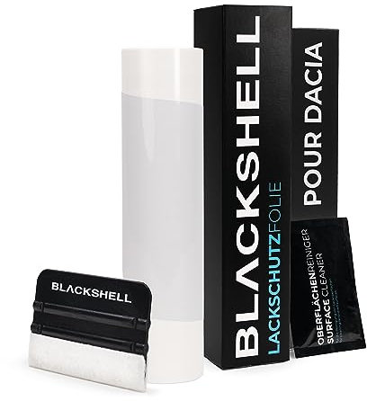 Blackshell® Ladekantenschutz Folie passend für Dacia Duster | Bj. ab 2018 Transparent - passgenauer Ladekantenschutz inkl. Set für Folierung
