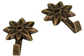 Mobila RS01949 - Appendiquadri FIORE, 23 x 46 mm, finitura bronzata, 5 pezzi