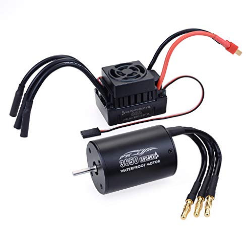 DollaTek étanche 3650 3900KV Moteur brushless avec 60A ESC Pour jouet de camion de voiture RC 1/10