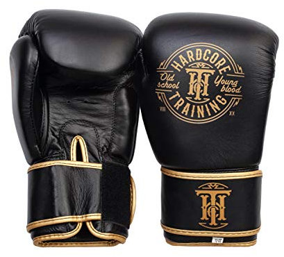 Hardcore Training Classic Boxing Gloves Boxhandschuhe Leder Kampfsport Kickboxen Muay Thai MMA Sparring Boxen