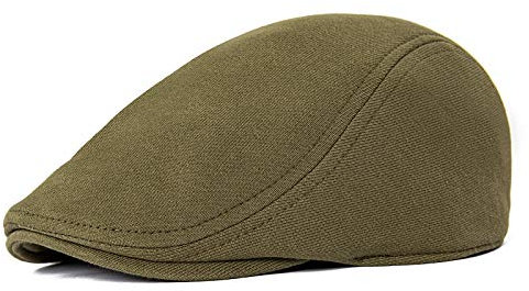 VOBOOM Herren Mütze Ivy Gatsby Newsboy Driving Hat Baumwolle Flat, Grün , Einheitsgröße