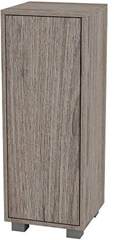URBNLIVING 1 Door Wooden Hallway Side Cabinet Living Room 2 Shelves Storage Furniture Unit (Oak)