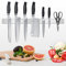 Tuevob Porte-couteaux magnétique autocollant en acier inoxydable - 50 cm - Barre magnétique - Support de couteau de cuisine - Tenture murale - Protection des couteaux - Deux possibilités de collage et