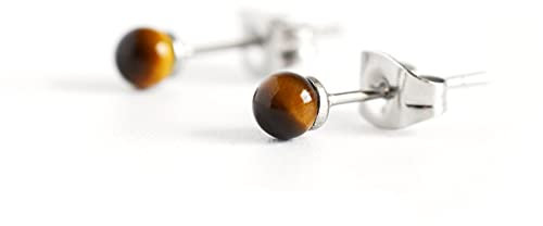 Tigerauge Ohrstecker - Hypoallergene Ohrstecker für Frauen - Ermutigende Geschenke für Freunde