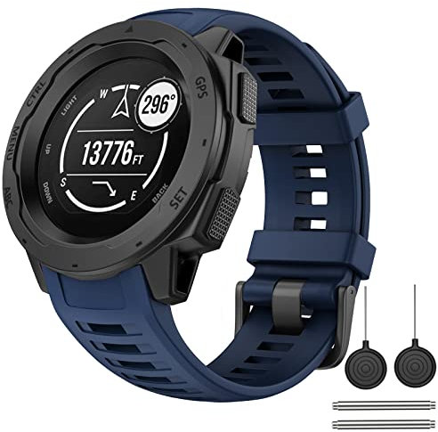 OVERSTEP Compatible con Instinct Band Correa de repuesto de silicona suave Compatible con Instinct/Solar/Tactical/Instinct 2