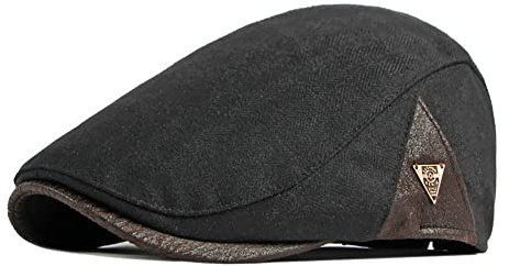 Adantico Unisex Schirmmütze Herren Schiebermütze Damen Kappe für Herbst und Winter (Schwarz)