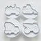 Cake Mold 4 transport car excavator bulldozer digger vehicle truck wagon cookie cutter fondant tool plastic press plunger,Nice Cake moulds