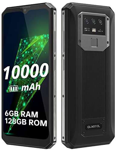 OUKITEL 10000mAh-Akku Smartphone ohne Vertrag K15 Pro, P60 6GB+128GB, 12MP Dreifachkamera, 18W Schnellladung+Rückladung, Android 11 Dual-SIM-Handy, 6,52’’ HD+,Fingerabdruck-Gesichtserkennung NFC GPS