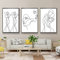 HMXQLW Femme Dessin au Trait Toile Peinture Tableau Decoration Murale, Impression sur Toile Art Affiche Salon Chambre Maison Décoratifs Moderne Aesthetic Room Decor X3 sans Cadre (B,30X40cm)