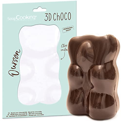 ScrapCooking - Moule Rigide Chocolat Ourson - Moule 3D Choco pour Créer Ourson Guimauve XXL - Accessoire Pâtisserie Qualité Professionnelle - 6756