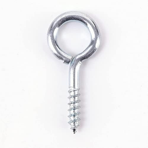 Large Screw in Eye Bolt Hooks 75mm Zinc Plated Eye Screws for Picture Frame Vine Loop Hook Wall Hanger Anti-Rust Hammock Hooks for Tie-Downs Pack of 10.