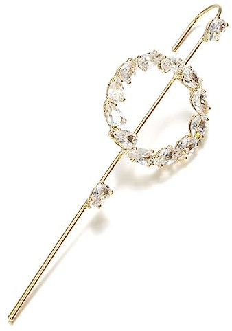 YAHOYA Boho Ear Wrap Crawler Hook Ohrring Kristall Ohrstecker Für Frau Blitz Zirkonia Kletterer Ohrringe Hochzeitsschmuck