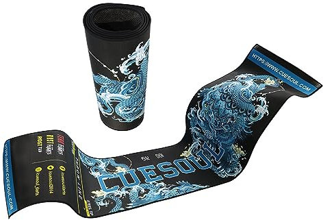 CUESOUL Darts-Zubehör, robuste Dartmatte, inklusive offizieller Wurflinie mit weicher Spitze und Stahlspitze, Design mit Vier mythologischen Symbolen