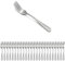 Evanda Dessert Forks Set of 24 Pack, Stainless Steel Vintage Elegant Special Hammered Handle Pastry Fork, Family Appetizer Fork for Fruit, Cake, Cheese, Party Trips, Easy to Clean, Dishwasher Safe