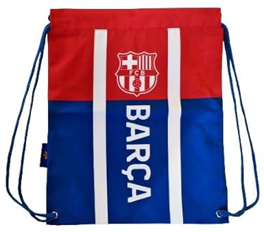 FC Barcelona Gymsack mit Vereinswappen und Wort Barça in der Mitte, Blau/Weinrot