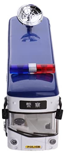 Perfeclan Modellino Autobus Polizia Bianco Scala 1:50 con Effetti Sonori