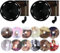 Guegine Car Air Freshener - Record Player Design with 12 Pcs Singer Aromatherapy Pads for Music Fans and Friends Gifts Album Cover Air Fragrance Diffusers