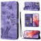 LSPCASA Housse Protection pour Motorola Moto E14 6.56 Pouces Matériau en Cuir PU Coque Motorola E14 avec Fentes pour Cartes Coque Moto E14 Violet